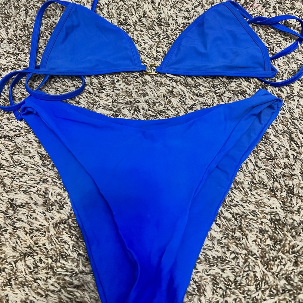 Royal Blue Triangle Bikini Set